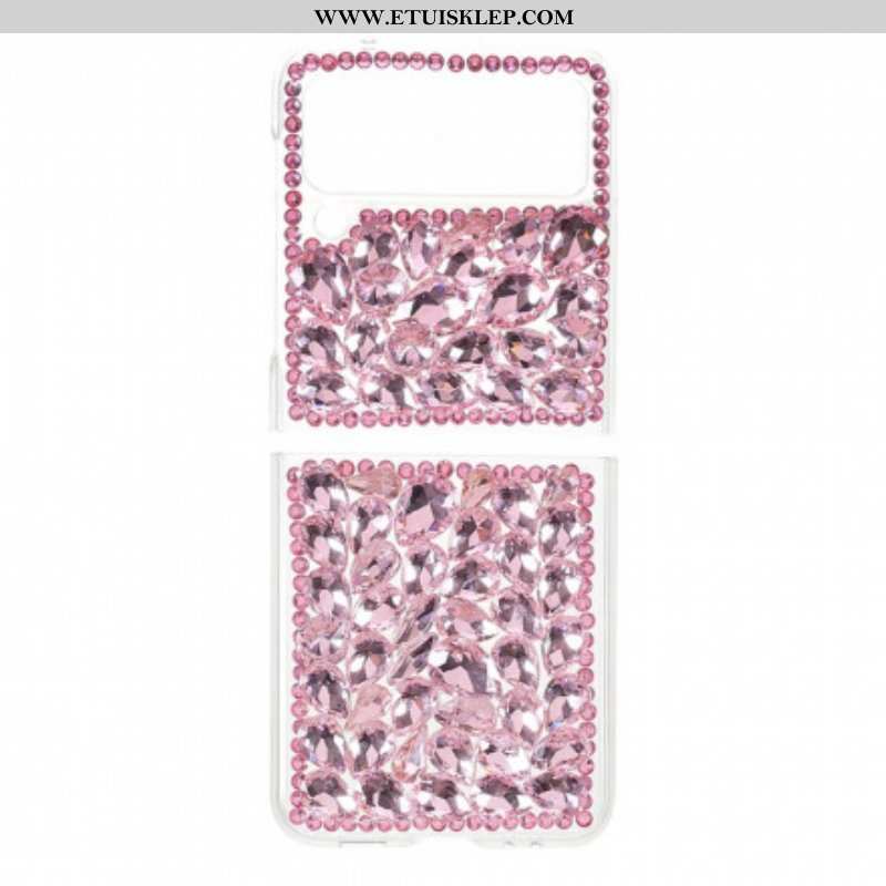 Etui do Samsung Galaxy Z Flip 3 5G Etui Folio Przezroczyste I Kamienie Szlachetne